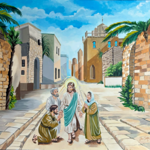 Christian Art Acrylic on Canvas Size 48" x 72" by artist John Catalfamo
